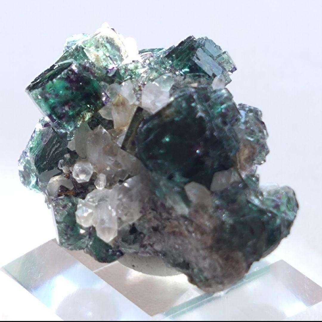 フローライト　クォーツ　オコルス　ナミビア産　鉱物　標本