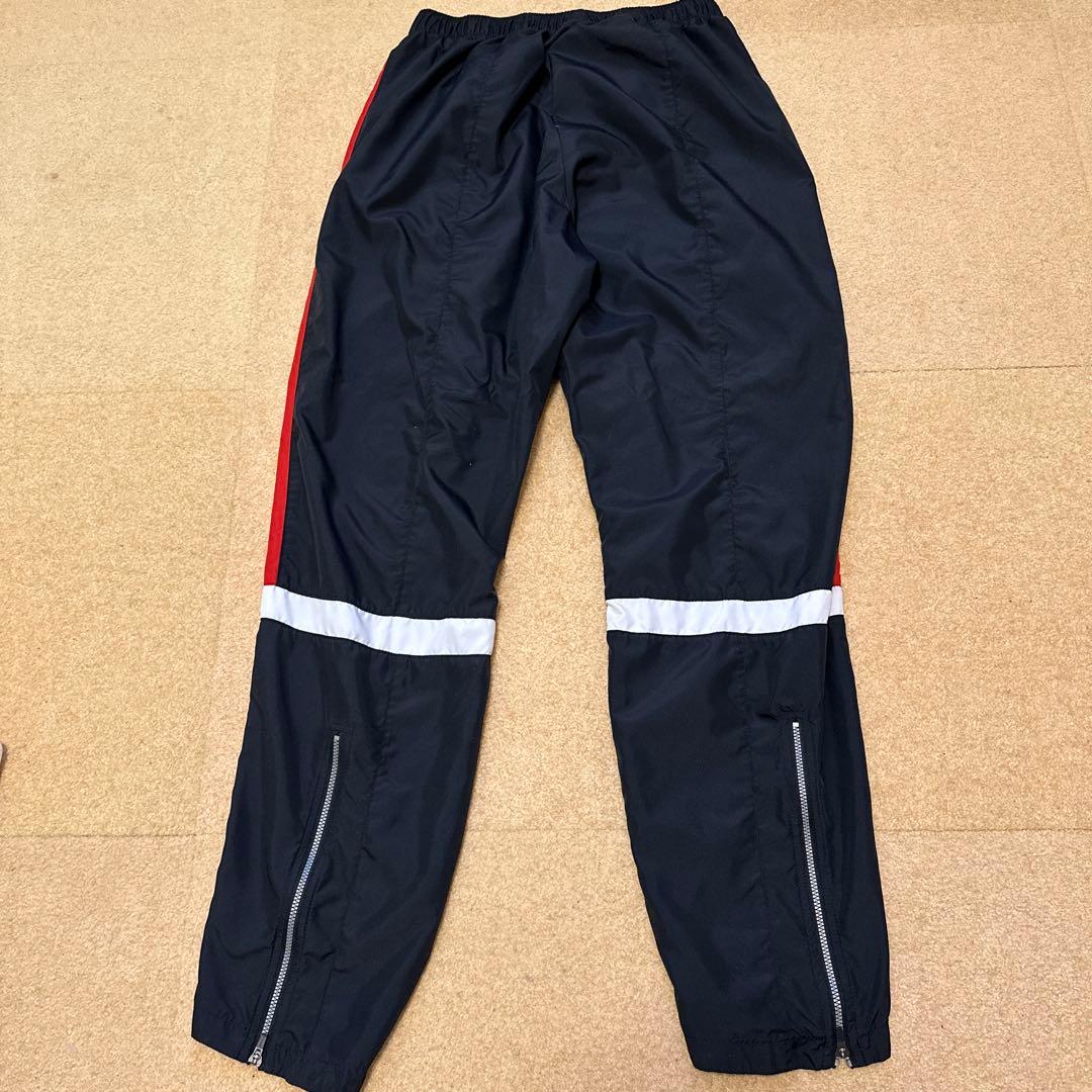 東山高校バスケ部ナイロンパンツMizuno トレーニングパンツ ネイビー/レッド