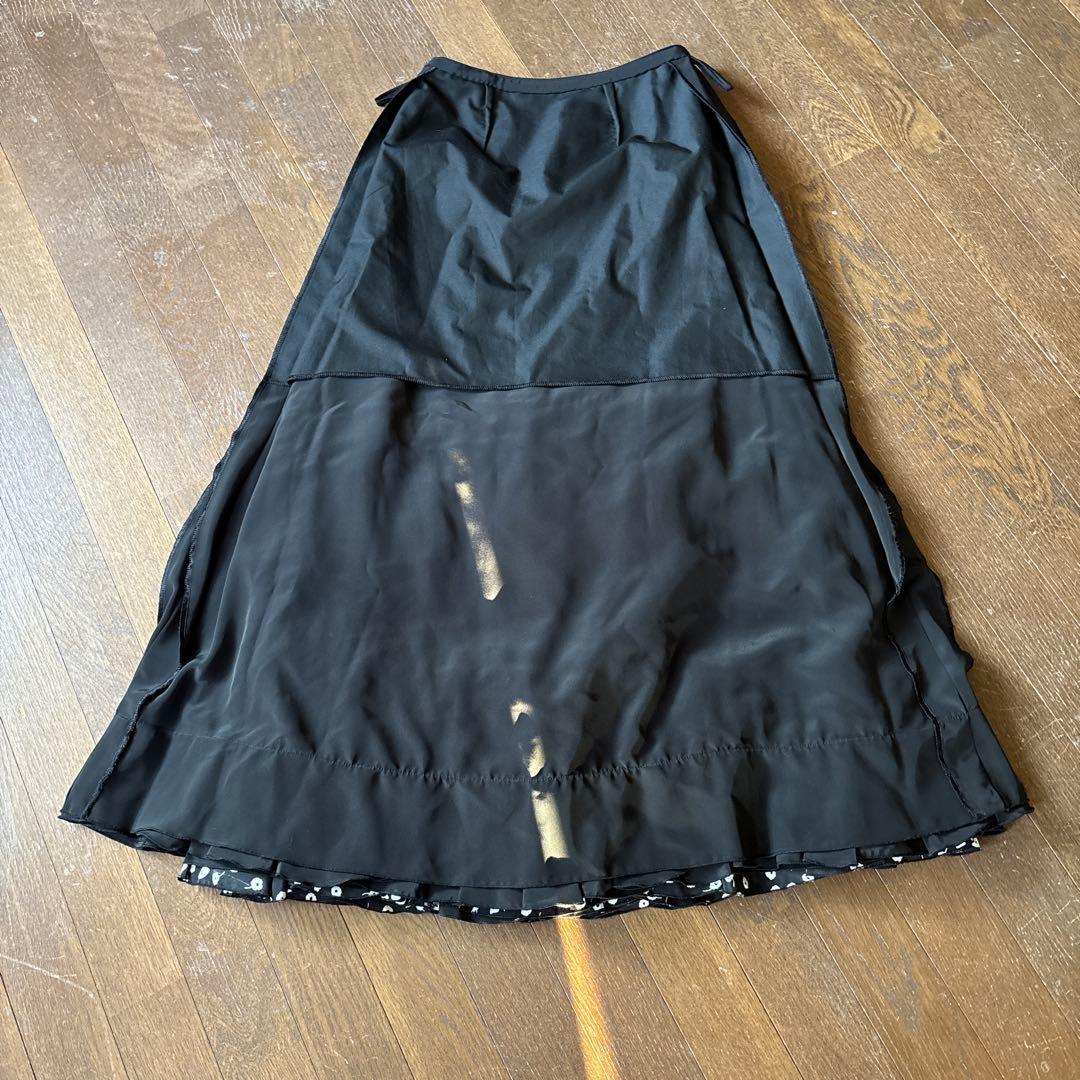 フラメンコツーピース　黒白チェック