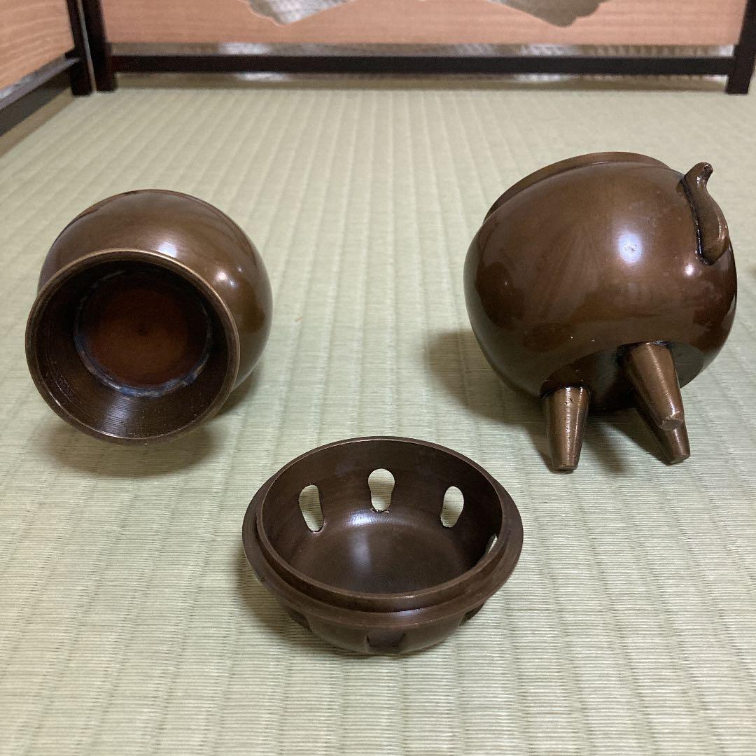 唐銅　三ッ具足