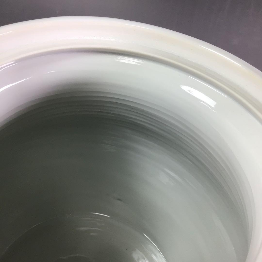 Ｒ５０５　水指　『篠田義一造』『染付松絵』　共箱　茶道具