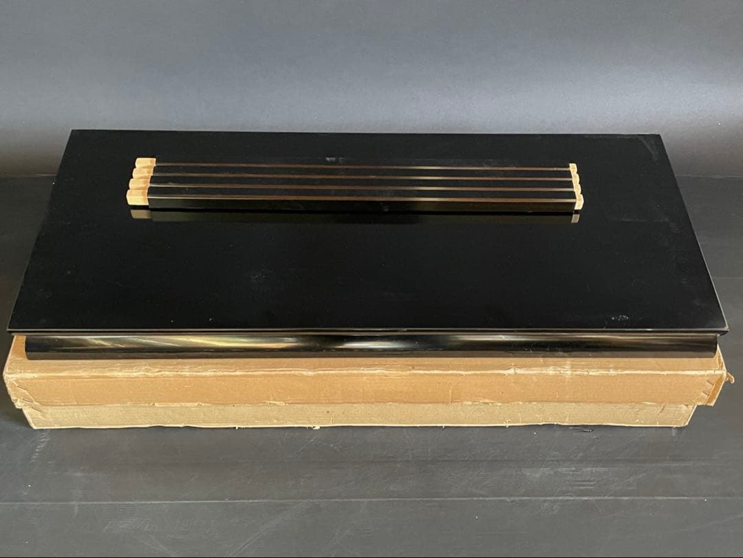 「祖」 真塗 台子 真台子 組立式 紙箱 茶道具 （123F⑤）