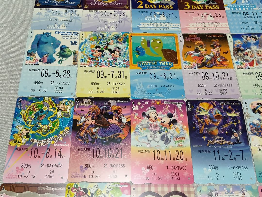 使用済　ディズニーリゾートライン　フリーきっぷ　まとめ売り　44枚