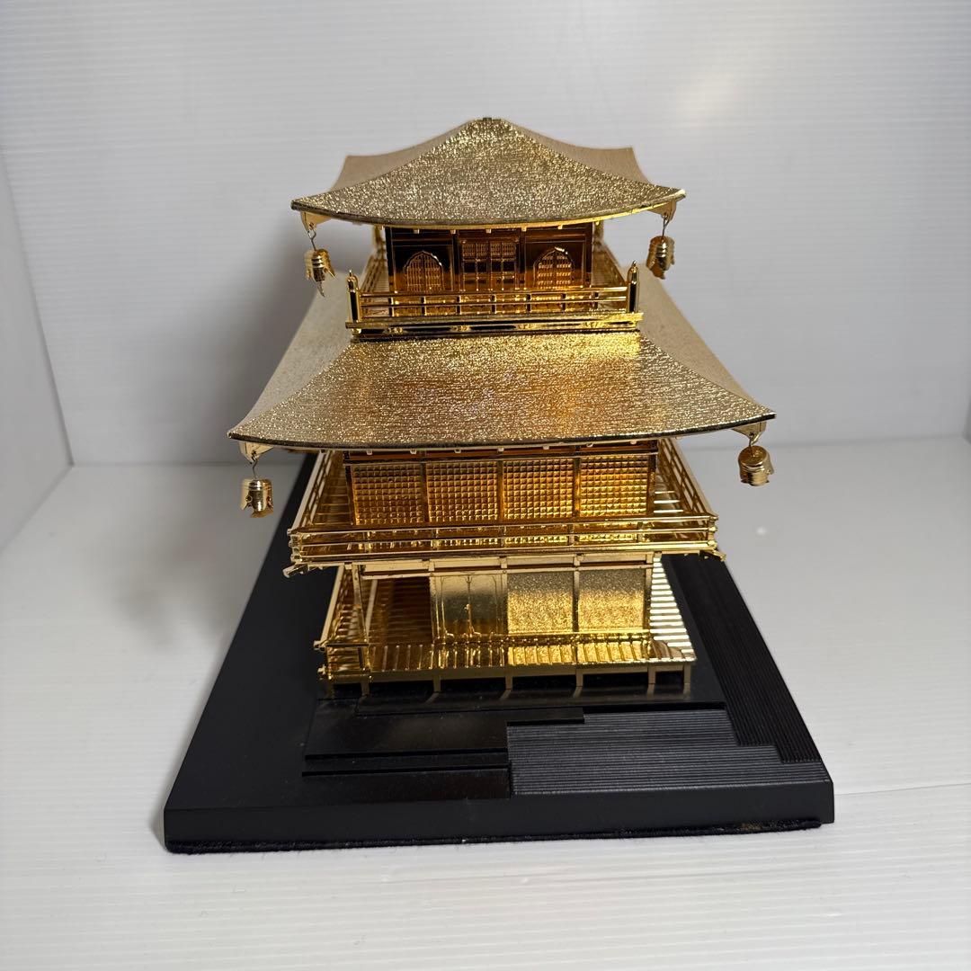 金閣寺 美術工芸品 置物 金属製 約3.2kg