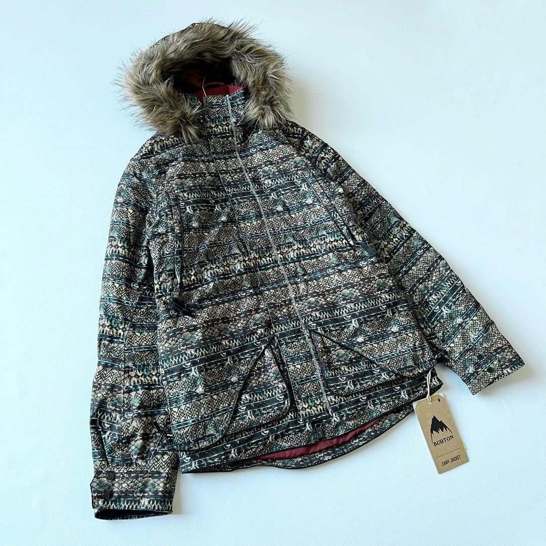 3227【新品】バートン　ジャケット タグ付き ノルディック柄　M ブラウン