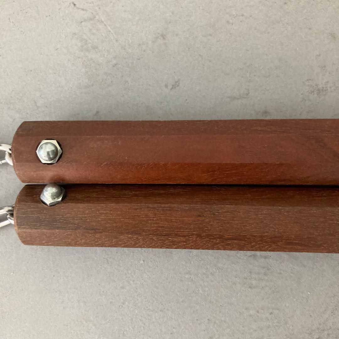 スヌケ　ヌンチャク　沖縄空手　古流武術　古武道　日本製　長さ30cm　八角先太