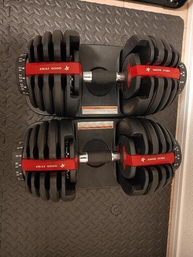 可変式ダンベル 24kg×2 トレーニングベンチ