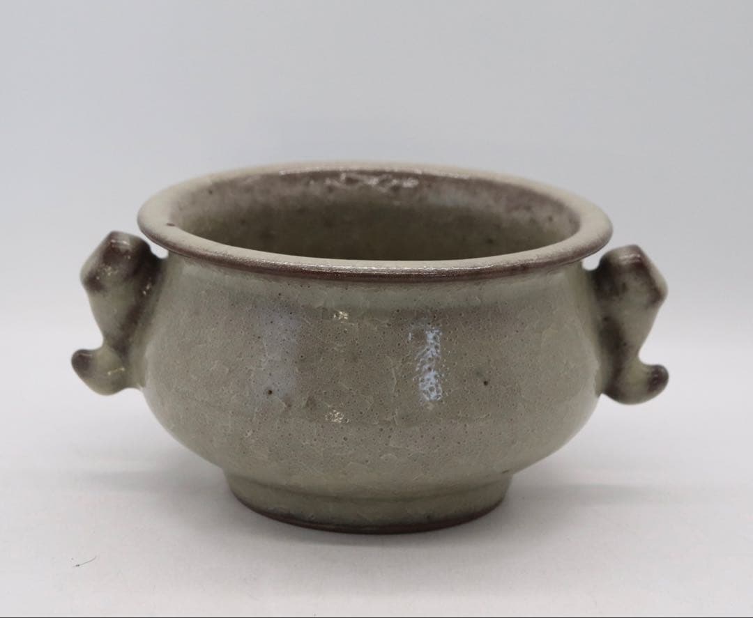 中国　磁貫青磁　香炉　送料込み250225