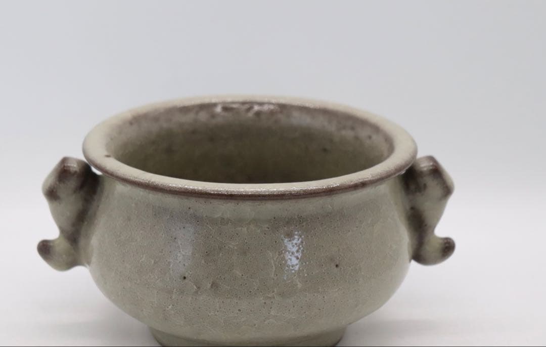 中国　磁貫青磁　香炉　送料込み250225