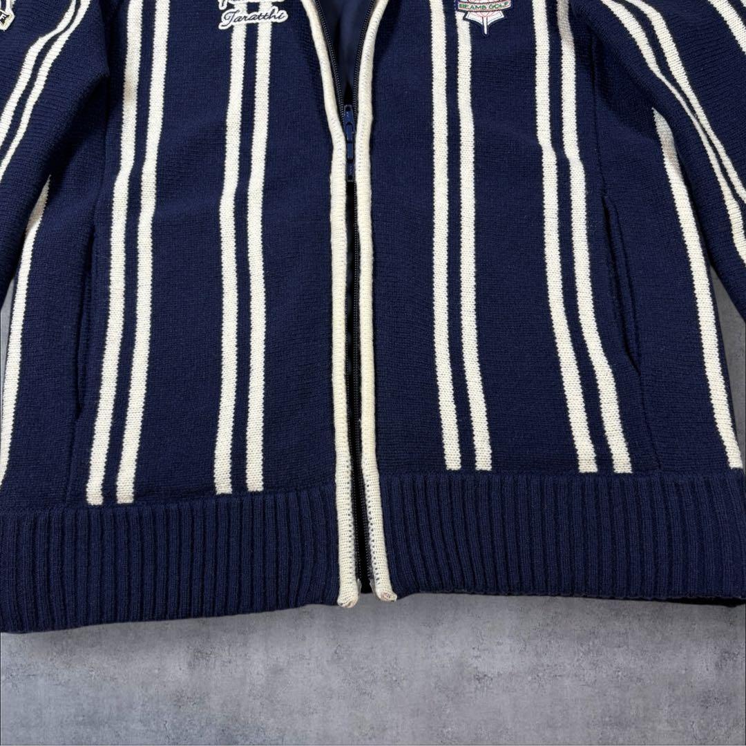 美品 BEAMSGOLF ビームスゴルフ ニット エアシャット ジップジャケット