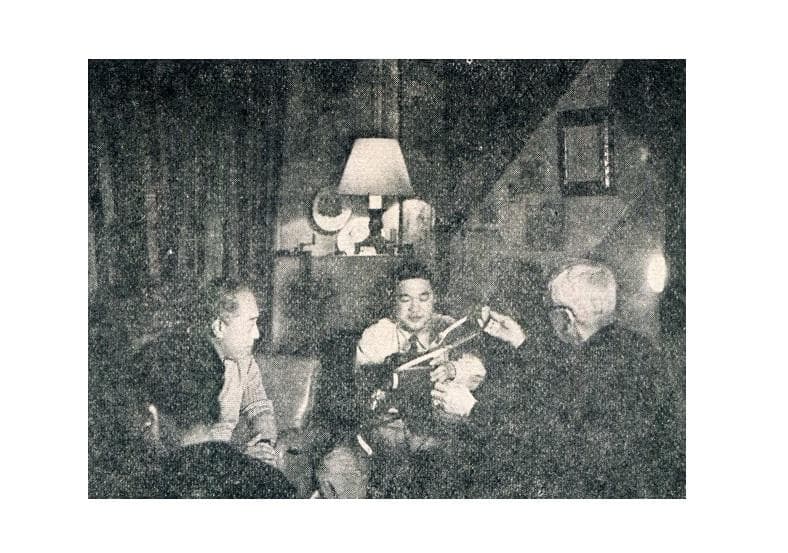 【 横山泰三 デッサン 】『1955　巴里にて』　ラフスケッチ　真作額装