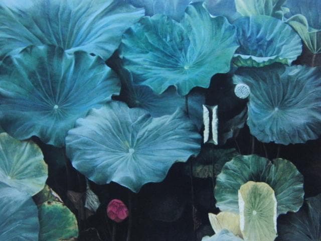 塩崎敬子、【蓮蔭’99】、希少な額装用画集より、新品額装付