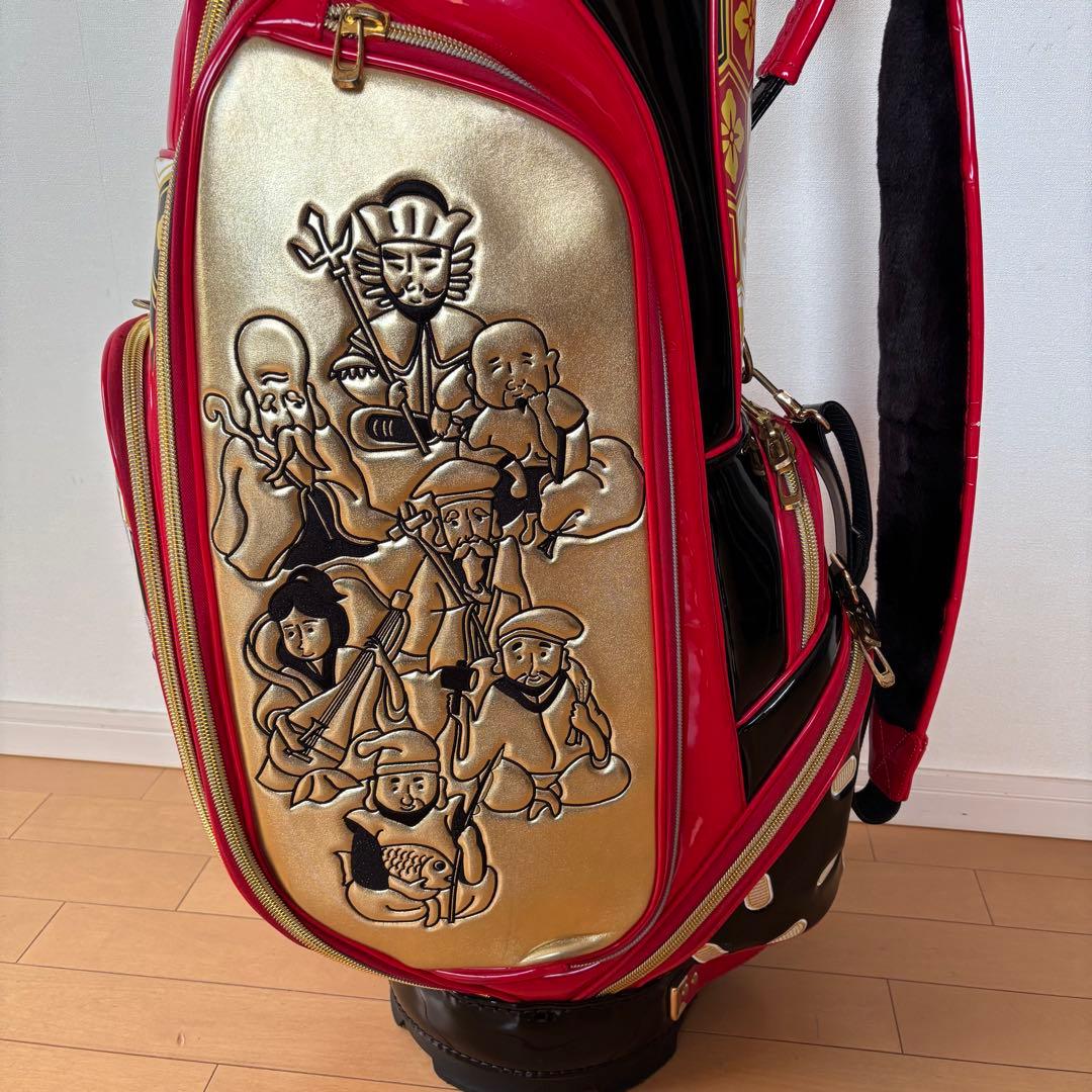 未使用に近いキャディーバッグ和柄本舗ゴルフバッグ七福神GOLF BAG入手困難