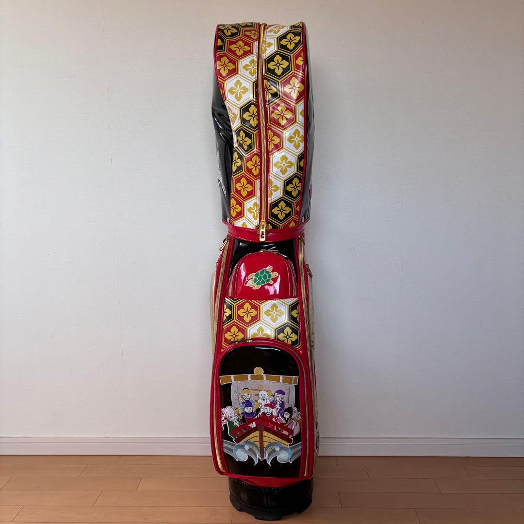 未使用に近いキャディーバッグ和柄本舗ゴルフバッグ七福神GOLF BAG入手困難