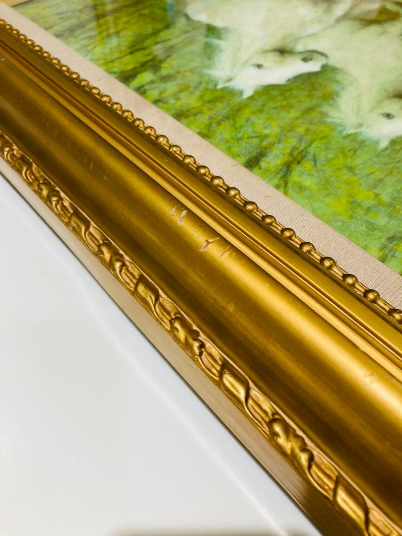 松岡克 【白馬】肉筆 油彩 直筆サイン 孤高の画家 渾身の傑作 洋画家