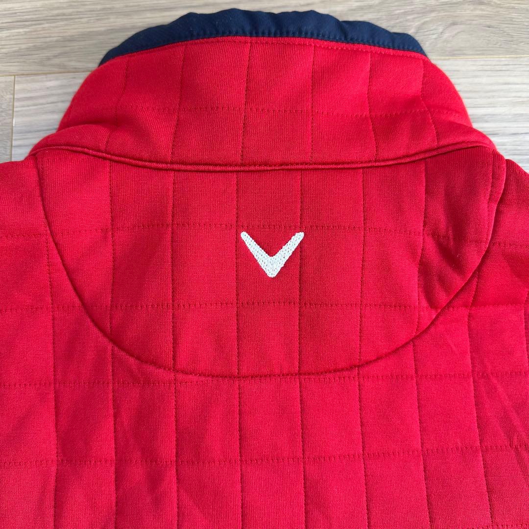 【美品】Callaway Lサイズ キルティングアウター レッドネイビーメンズ