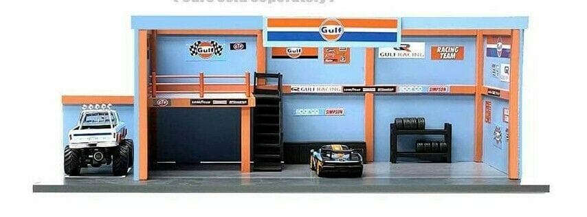 アメリカンジオラマ 1/64 ガレージ ジオラマ \"Gulf\"
