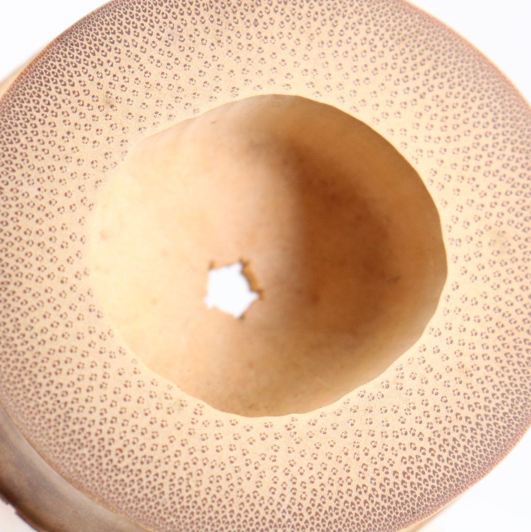 黒田正玄作 竹蓋置一双 裏千家十四代 淡々斎書付 花押 茶道具　V951　N8