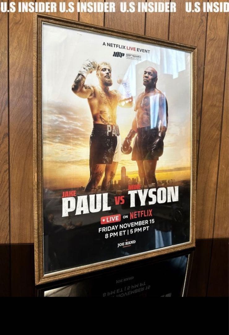 マイク・タイソン VSジェイク・ポール　2024年11月15日 公式試合ポスター