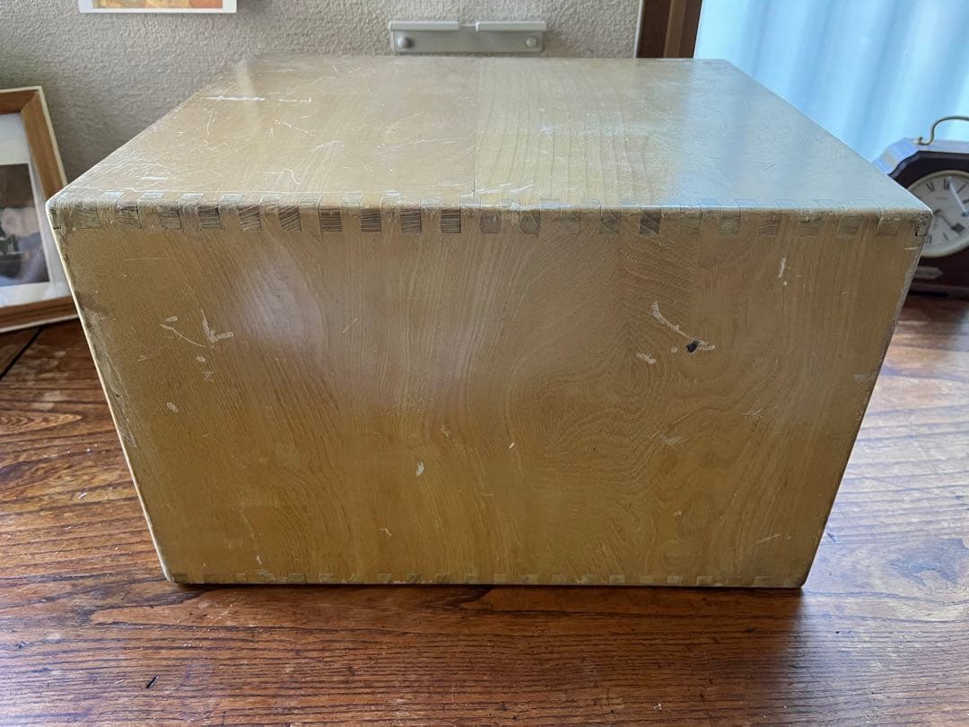 ヴィンテージ　図書館　カード棚　木製引き出し　ドロワー 4段