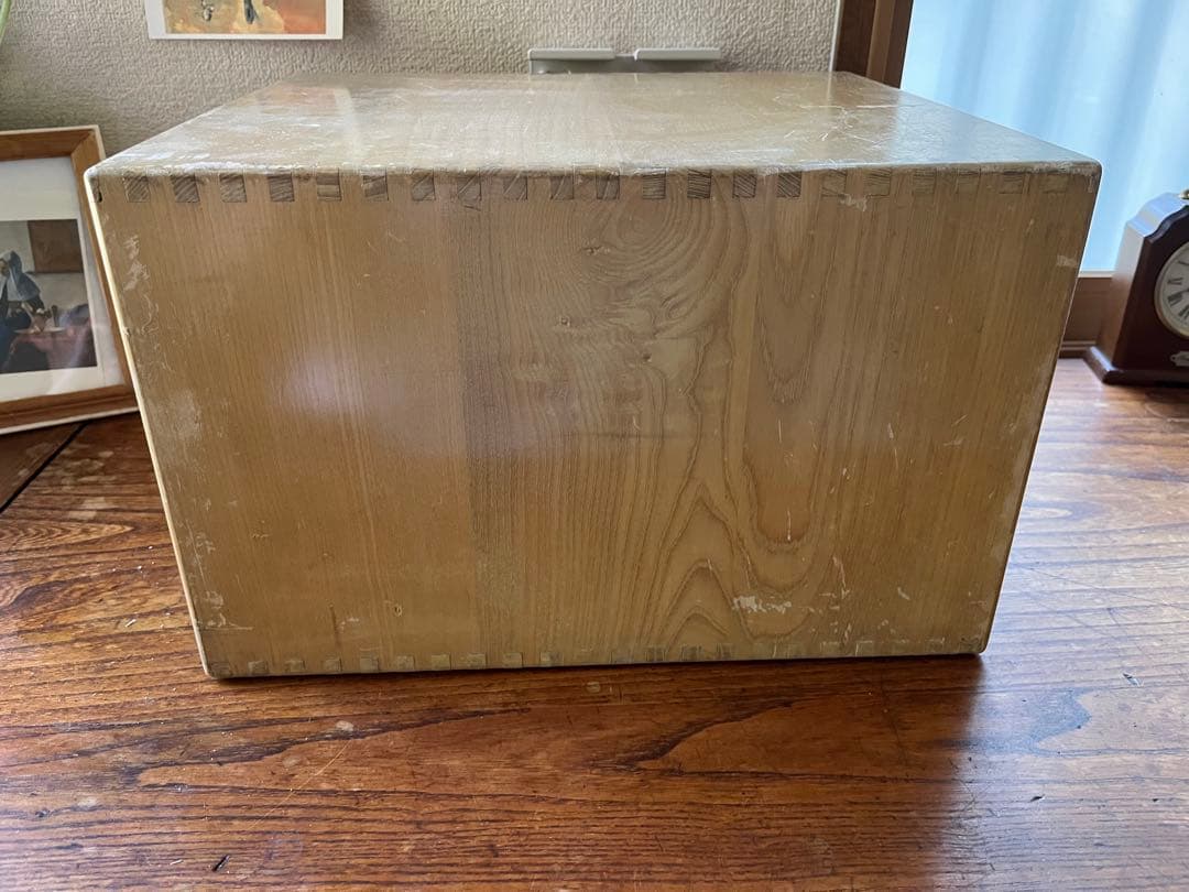 ヴィンテージ　図書館　カード棚　木製引き出し　ドロワー 4段