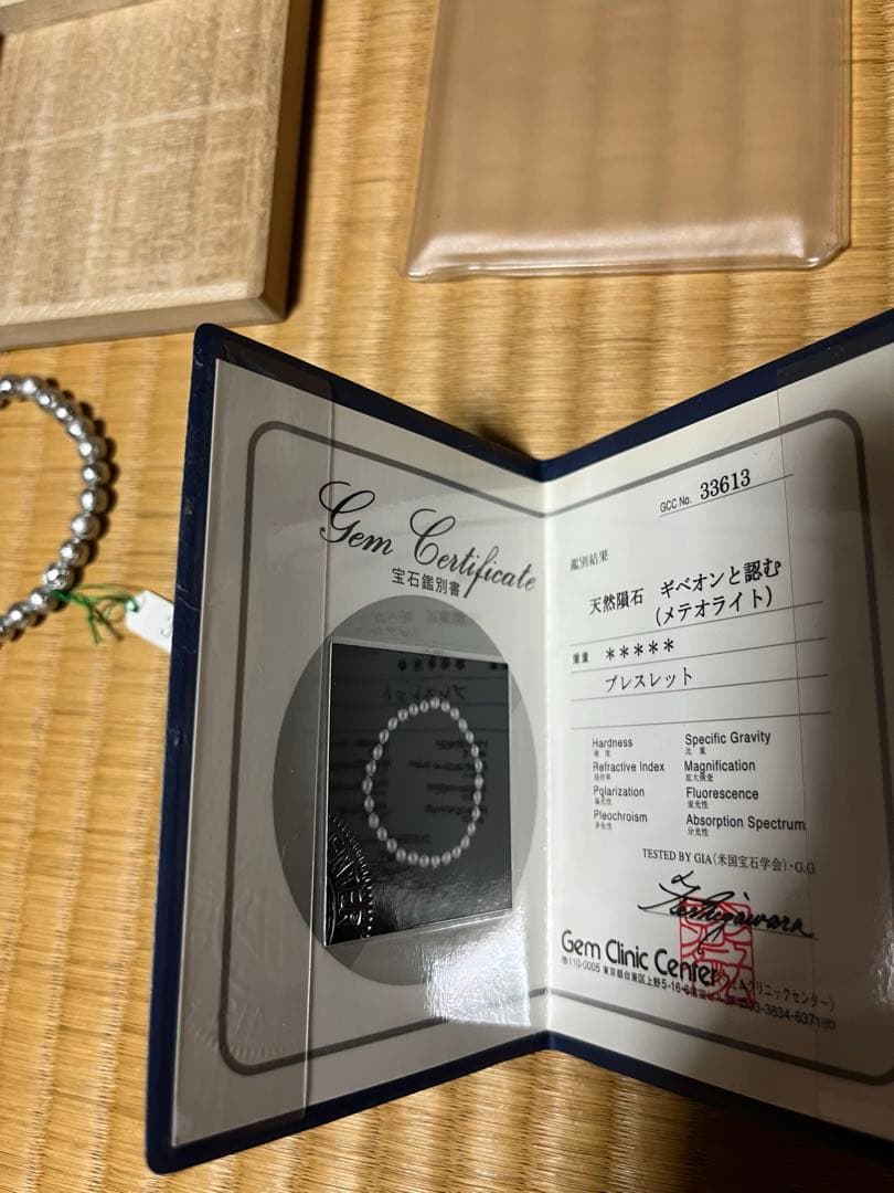 ギベオン　天然隕石　宝石鑑別書 付き