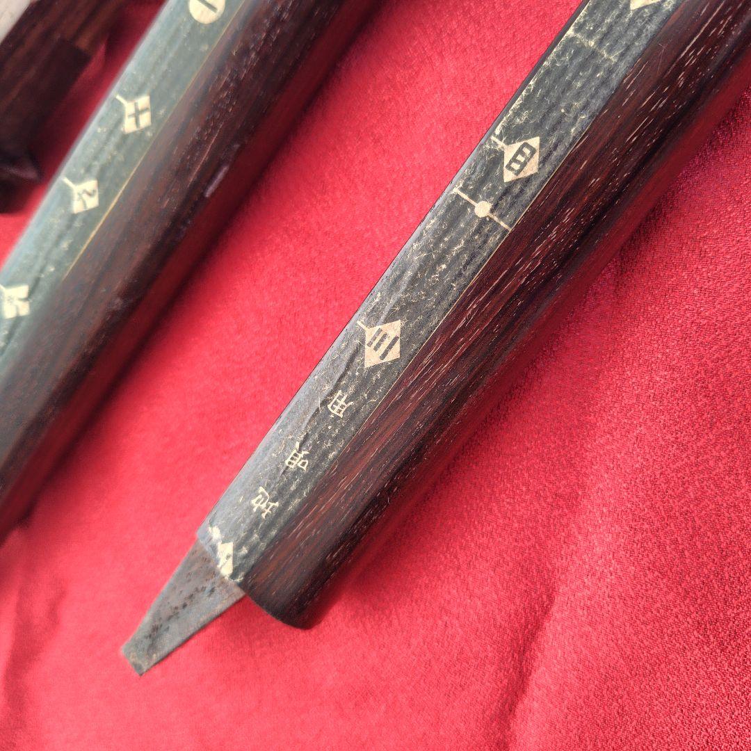 三味線 棹木部 地唄用 天神欠品 3分割 『紅』表記 上棹・中棹・下棹 修理用