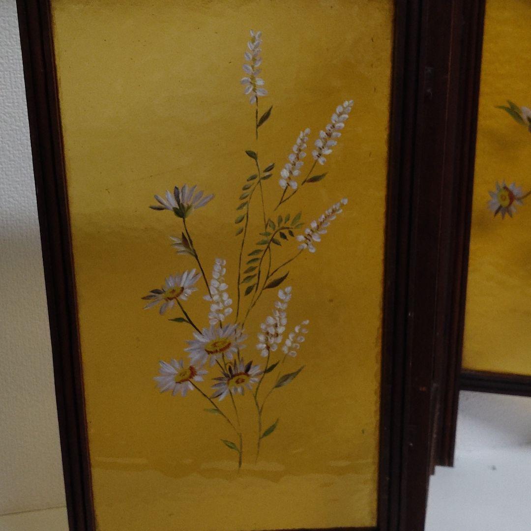 アンティーク　フランス　手描きのガラス　オブジェ