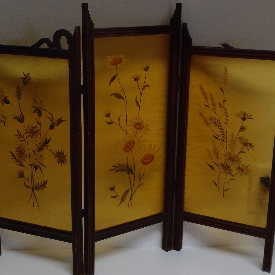 アンティーク　フランス　手描きのガラス　オブジェ