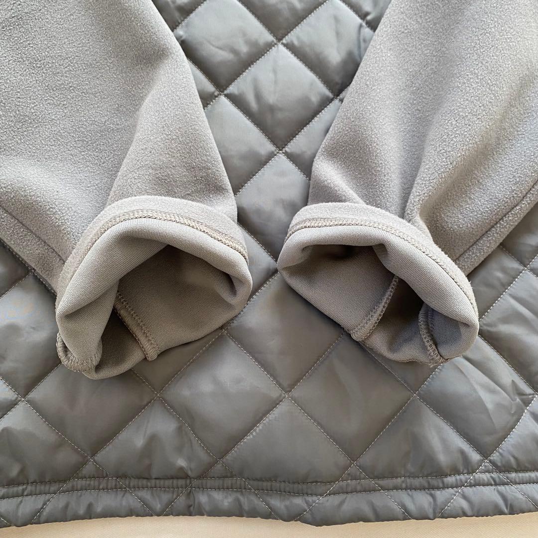 RLX フリース プルオーバー ハーフジップ ナイロン切り返し キルティング