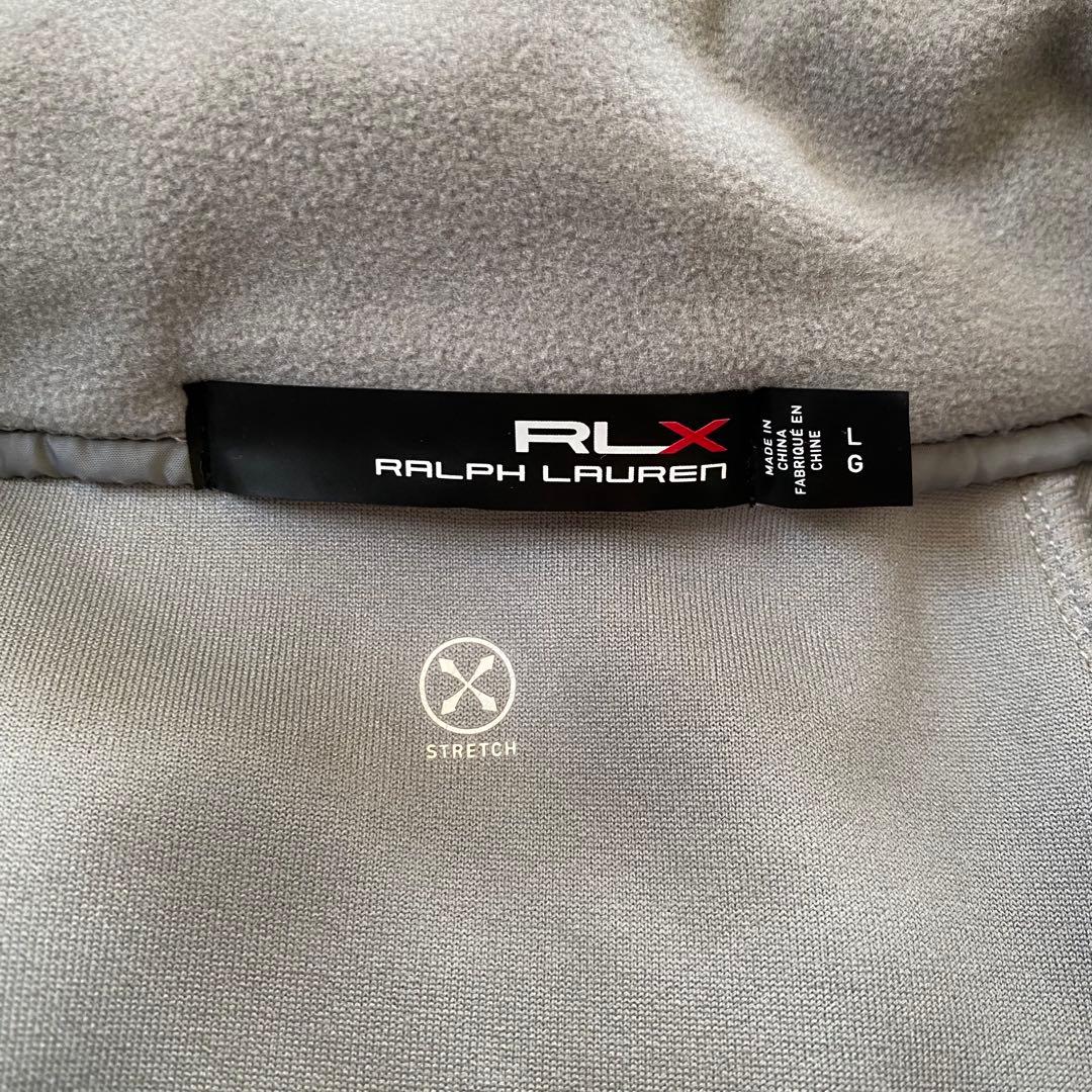 RLX フリース プルオーバー ハーフジップ ナイロン切り返し キルティング