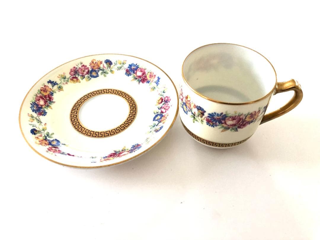 アビランド リモージュ カップ&ソーサー 金彩花柄 【アンティーク】