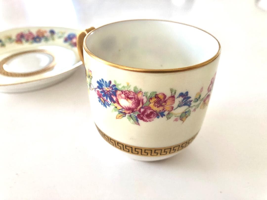 アビランド リモージュ カップ&ソーサー 金彩花柄 【アンティーク】