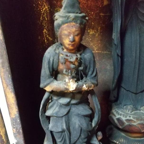 仏像　三尊像　厨子入り　阿弥陀三尊