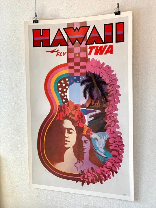 David  TWAハワイアン販ビンテージ オリジナルポスター
