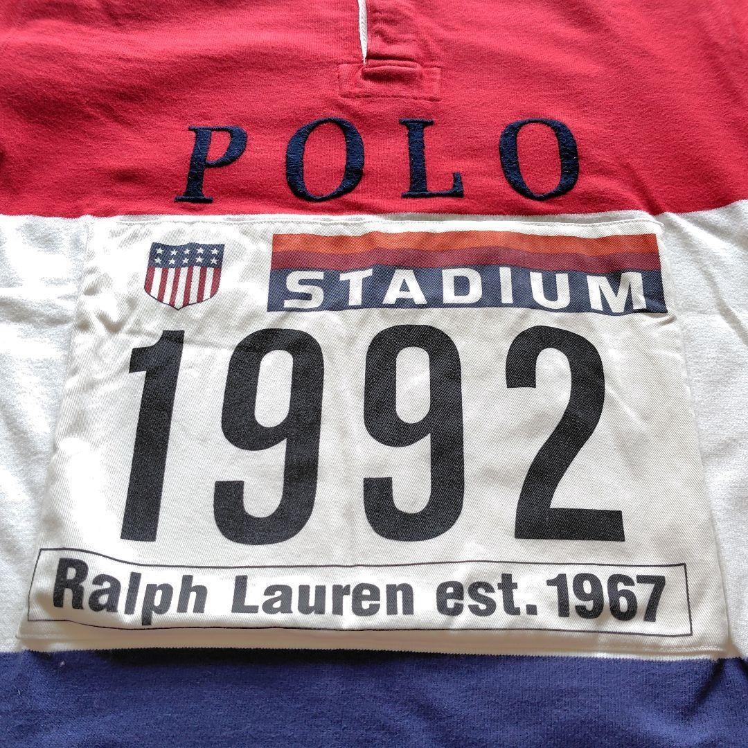 ✨大きいサイズ✨ラルフローレン★1992 スタジアム ラガーシャツ★L★超名作