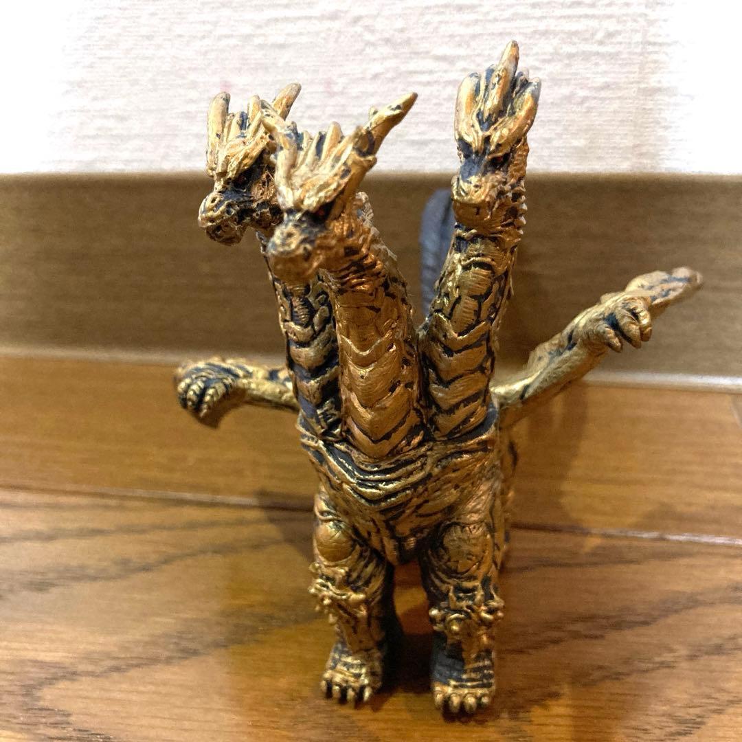 怪獣 キングギドラ フィギュア 当時物 ゴジラ 東宝 希少 金 SHF 真骨彫