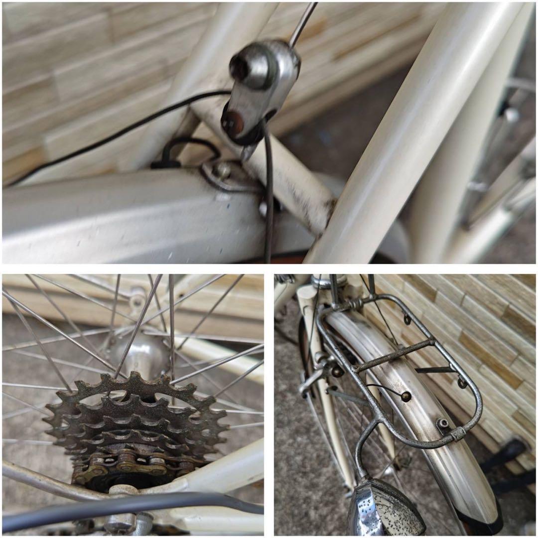 引取限定 中古 ビンテージ ブリヂストン ロードバイク 2×5変速 防犯登録込