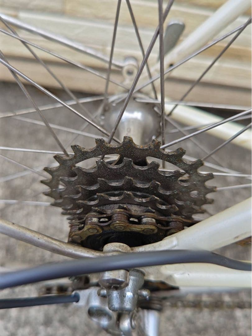 引取限定 中古 ビンテージ ブリヂストン ロードバイク 2×5変速 防犯登録込