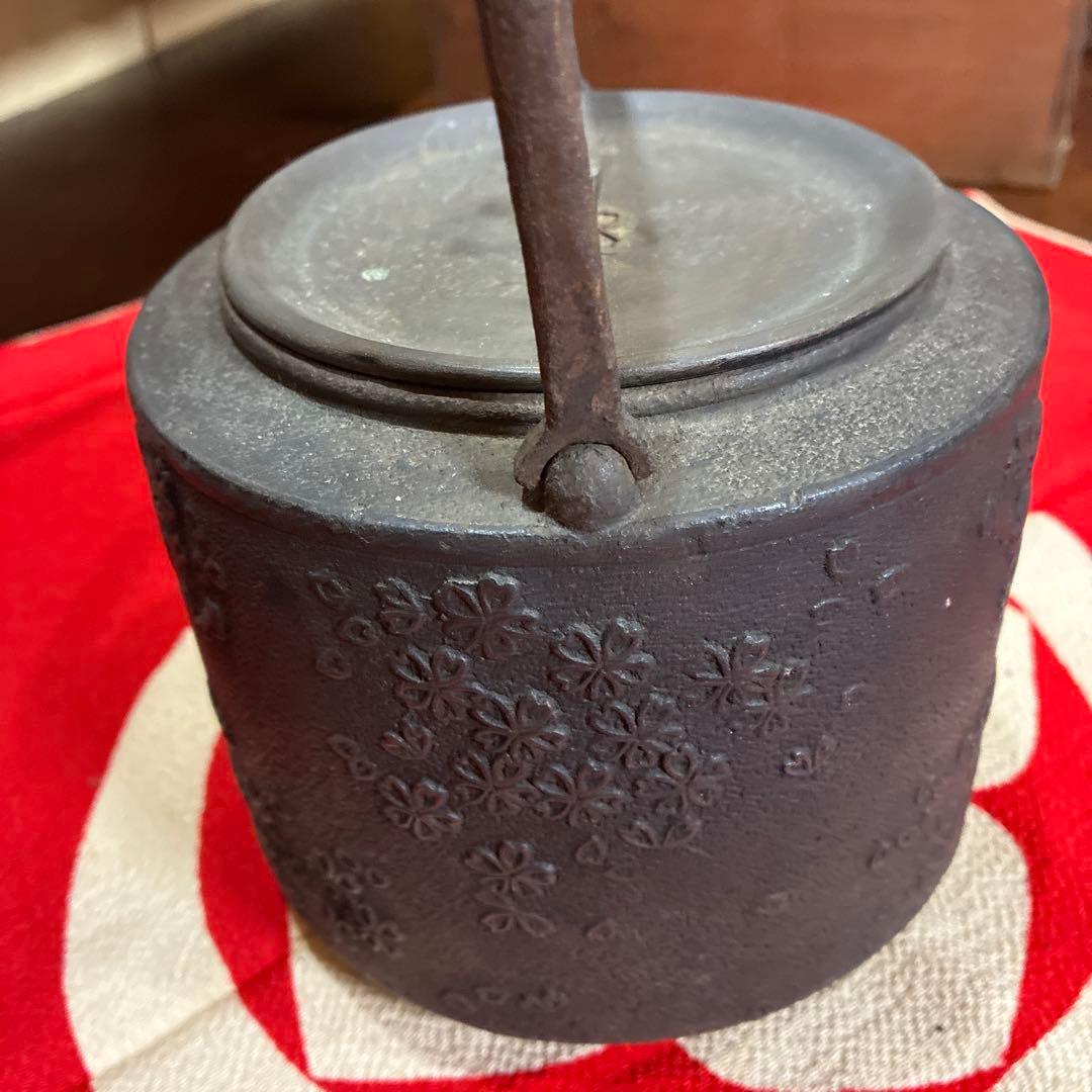 茶道具　アンティーク／南部鉄器　鳳文堂造　南蛮船と波千鳥(^^)