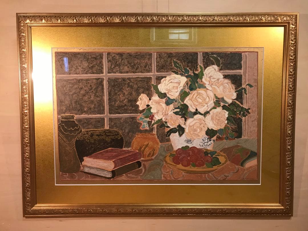 エレン・ガン　「バラの季節Ⅰ」　シルクスクリーン　直筆サイン・エディション有り