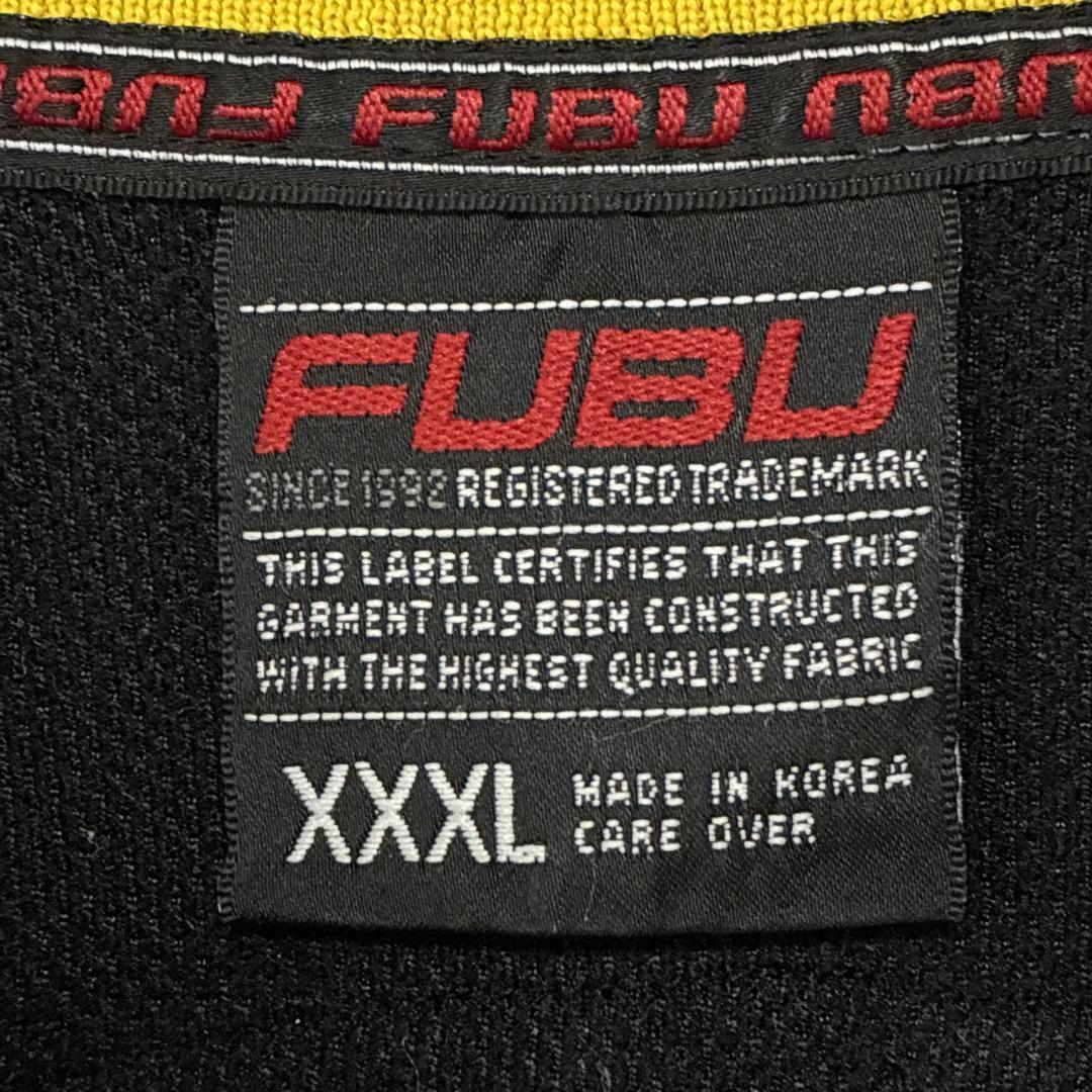 FUBU フブ ユニフォーム ゲームシャツ 刺繍ロゴ 黒 3XL ヒップホップ
