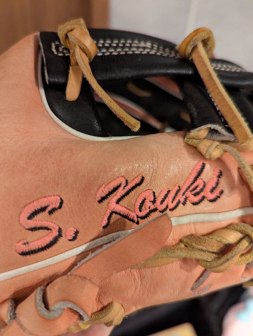 Special Order Made SSK軟式内野手グローブ ピンク/黒