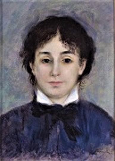 伊藤和生　ルノワール作「青い服を着た若い女」（三重県立美術館所蔵）を油彩にて模写