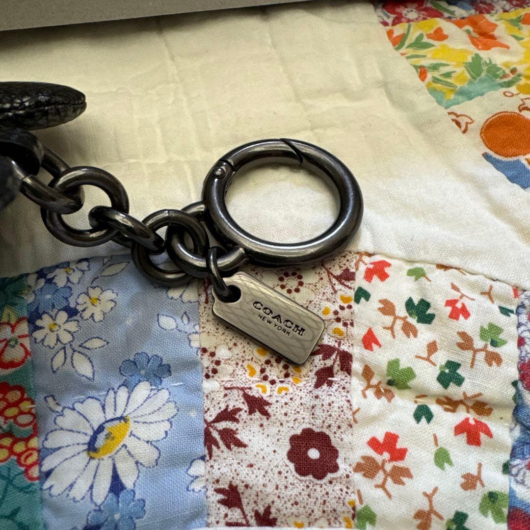 COACH ミッキーマウス ブラックキーホルダー 約14cm