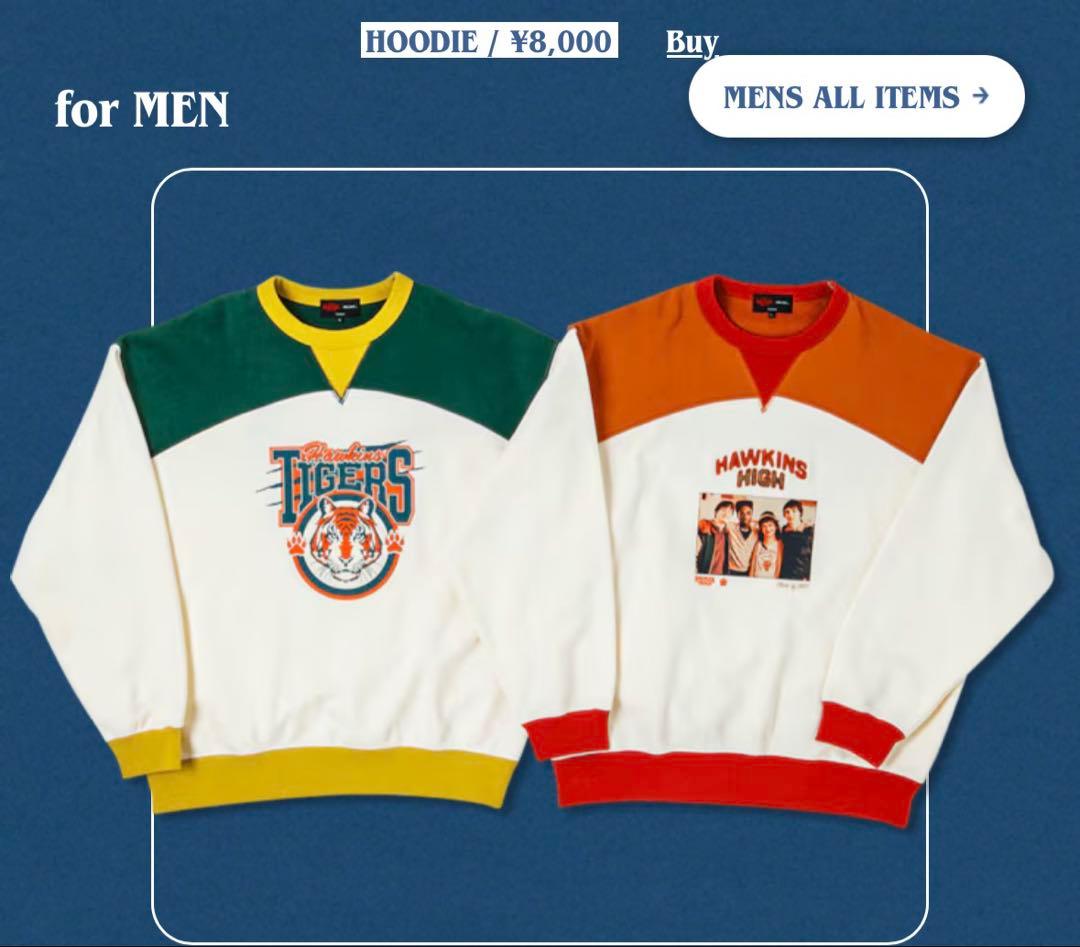 ストレンジャーシングス　ニコアンド　Mサイズ　トレーナー