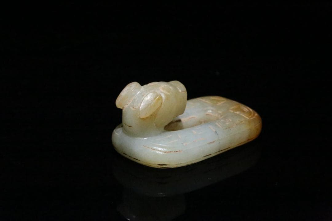 周代 神獣装身具 中国古玉老和田玉 ペンダント 骨董工艺品收藏品