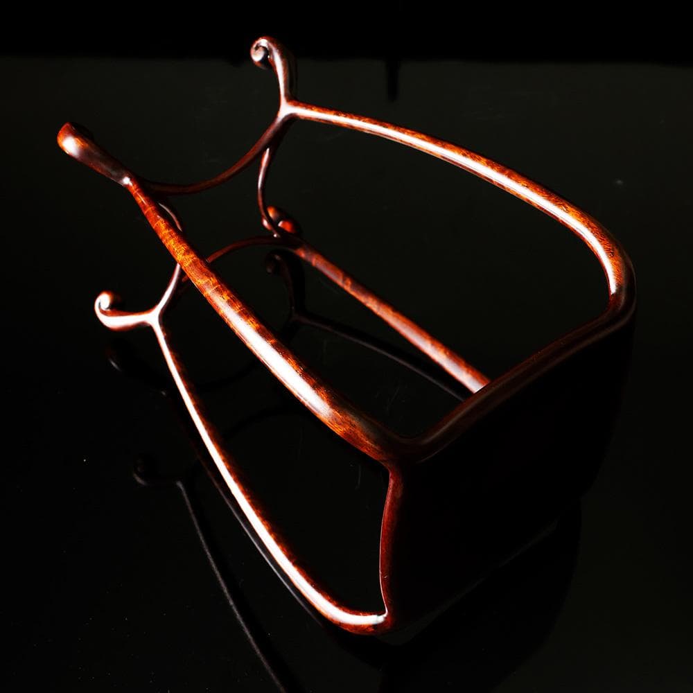 京都 洛凰工房 名匠 長澤専二作 花梨 高卓 かりん 高級 京唐木 高さ30㎝