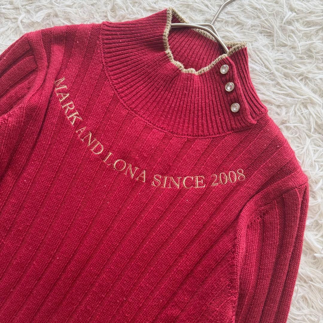 【マークアンドロナ】24年製　Cristina Glam Fur Sweater