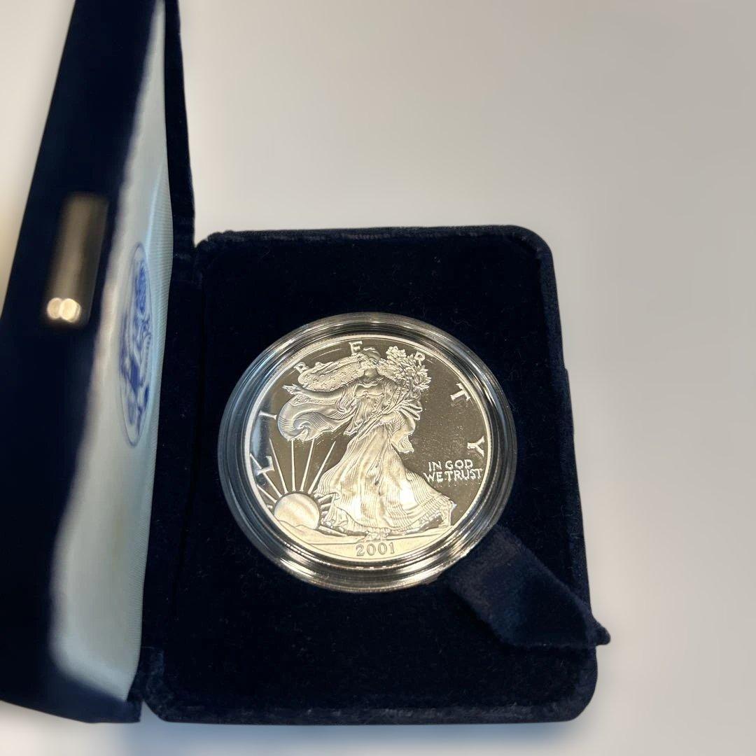 2001年プルーフアメリカンシルバーイーグル1ドル .999シルバー